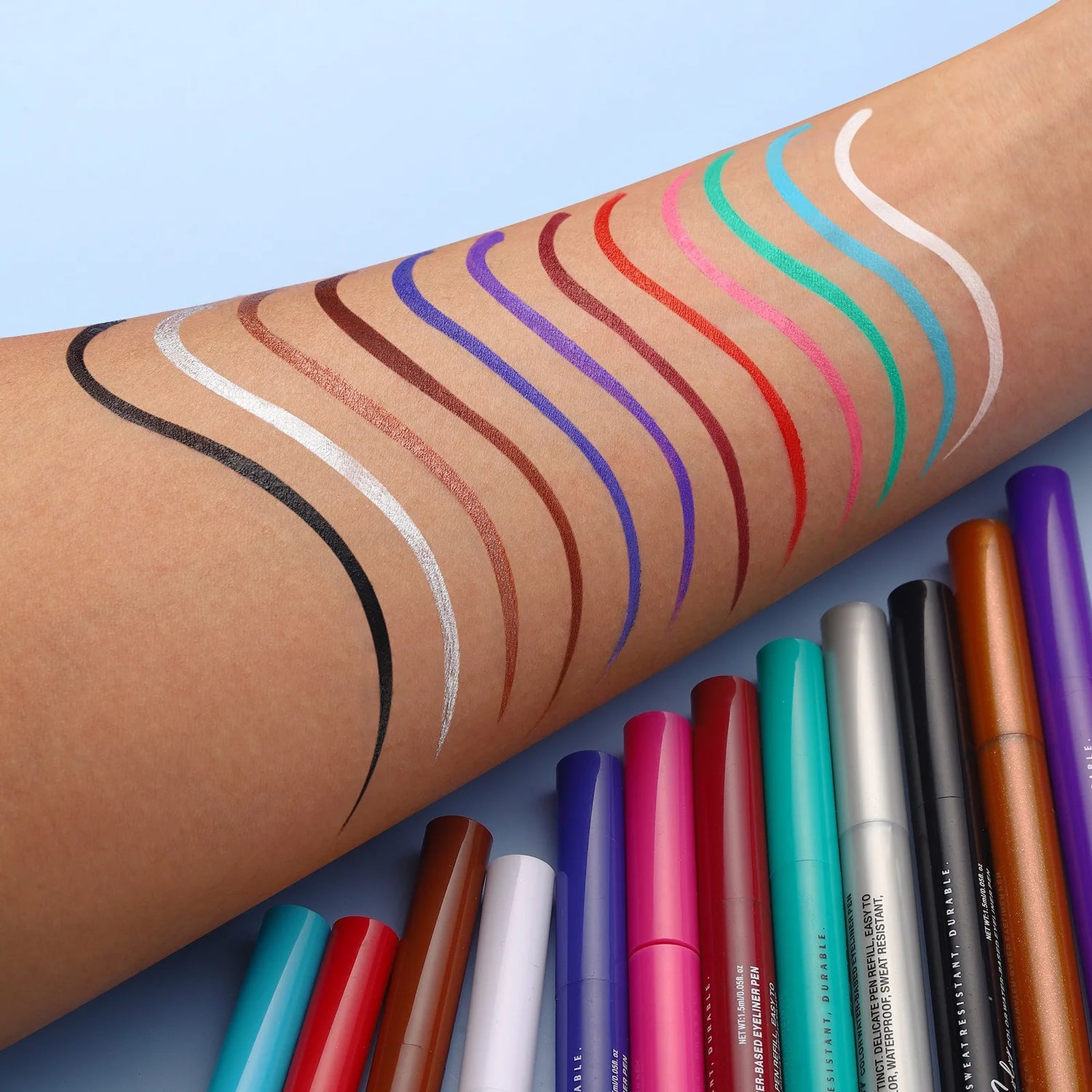 Waterproof Eyeliner Long Lasting Pencil Colourful Pigment Blue Black White Color Gel Eye Liner Pen Makeup Eye Beauty Cosmetics