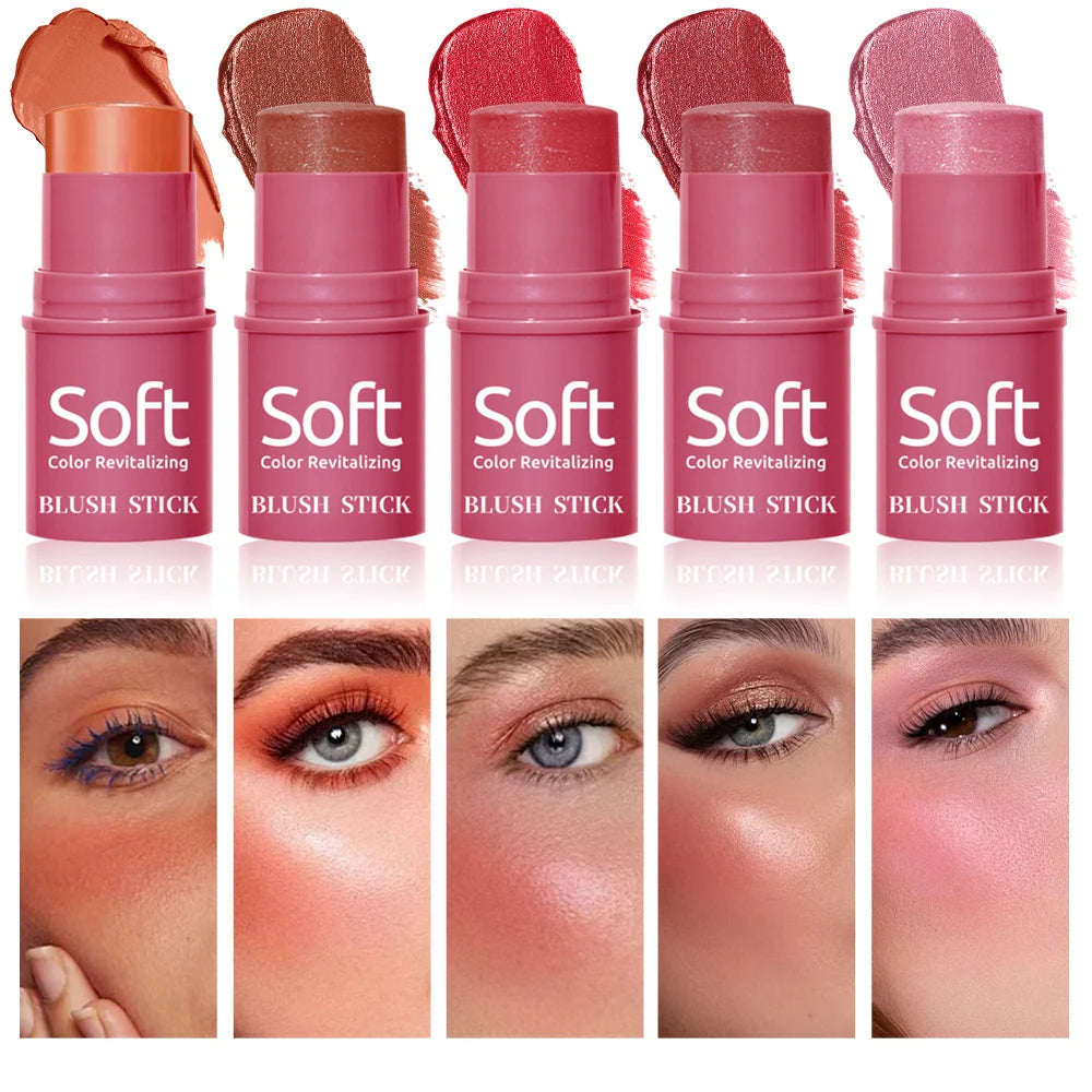 Non-greasy Water-resistant Cream Contour Sticks Shades with Highlighter Bronzer Blush Face Contouring Sticks for Makeup