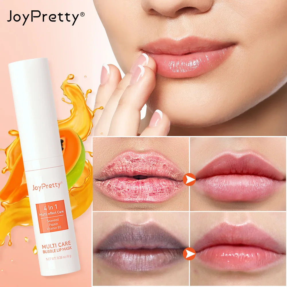 Lip Mask Balm Bubble Exfoliating Oil Makeup Lightening Dark Whitening Moisturizing Remove Dead Skin for Women Volumizer Lip Care
