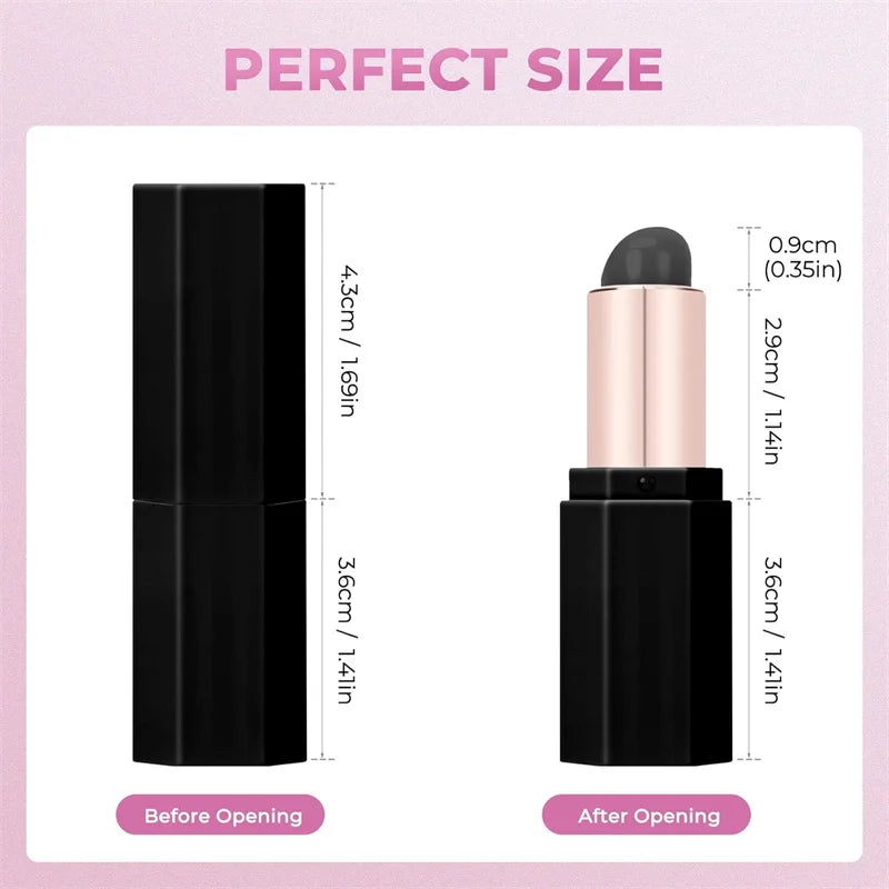 Silicone Lipstick Brush Multi-purpose Makeup Blending Lipstick Brush with Lid Retractable Lip Gloss Balm Concealer Makeup Brush