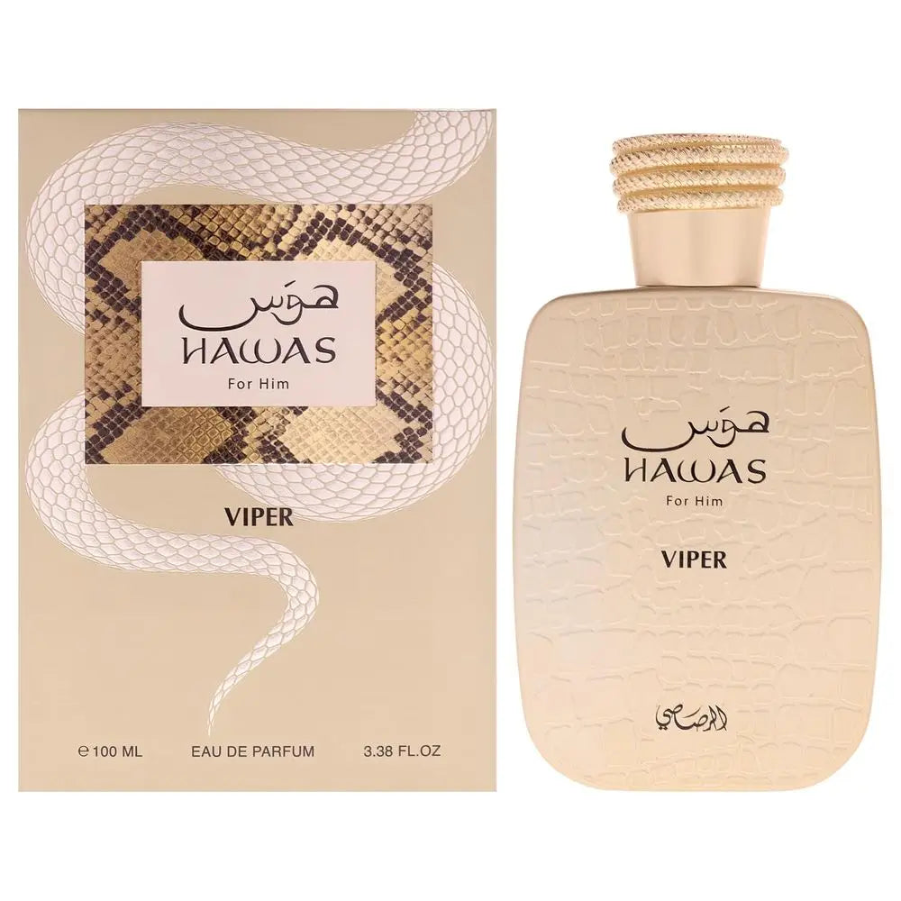 Hawas Viper For Him Eau De Parfum 100ml Rasasi Arabian Smoky Wood Perfume Long Lasting Men Fragrance Spray