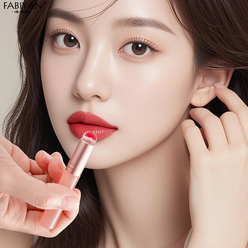 Pink/Black Silicone Lip Brush Women Girls Cosmetics Makeup Brushes Lipstick Eye Shadow Smudge Pushing Brush Round Lip Brushes