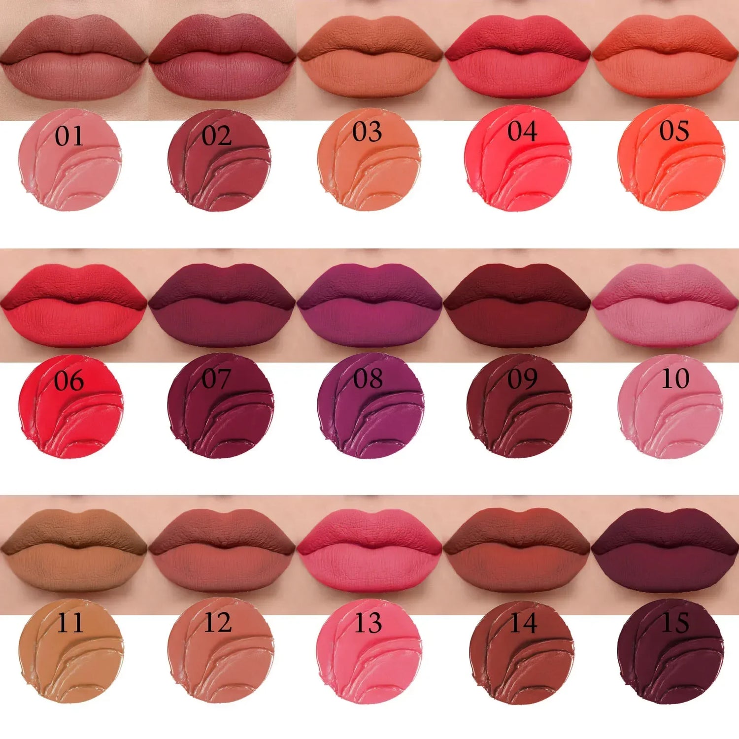 Matte Velvet Lipstick Pencil Waterproof Long Lasting Sexy Red Lip Sticks Non-Stick Cup Makeup Lip Tint Pencil Cosmetics 15Colors