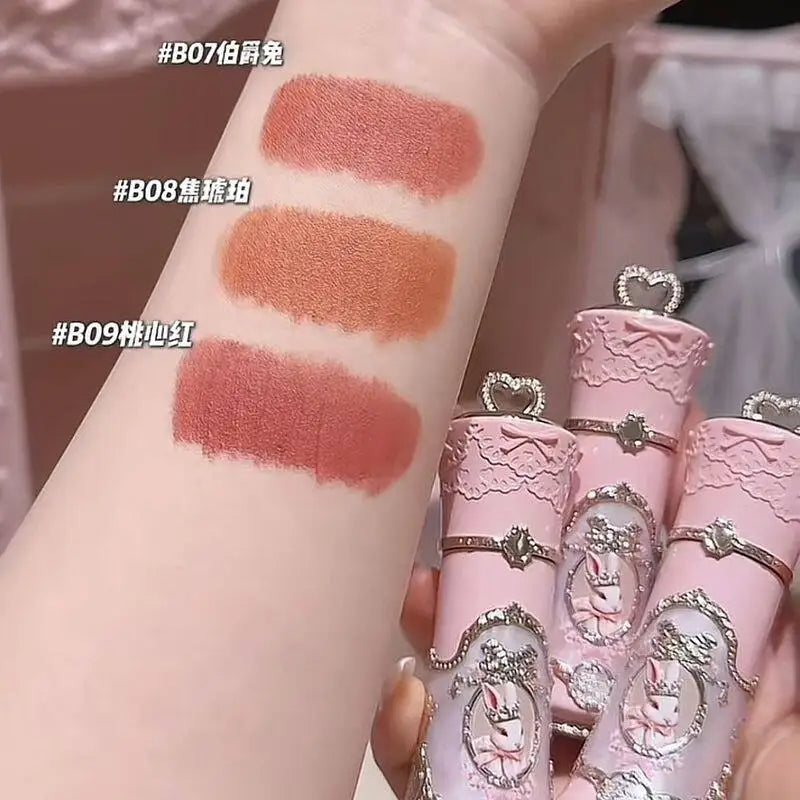 Flower Knows 2026 Bunny Garden Cloud Lip Cream Cute Bunny Themed Soft Matte Velvet Texture Long-Lasting Moisturizing Lipstick