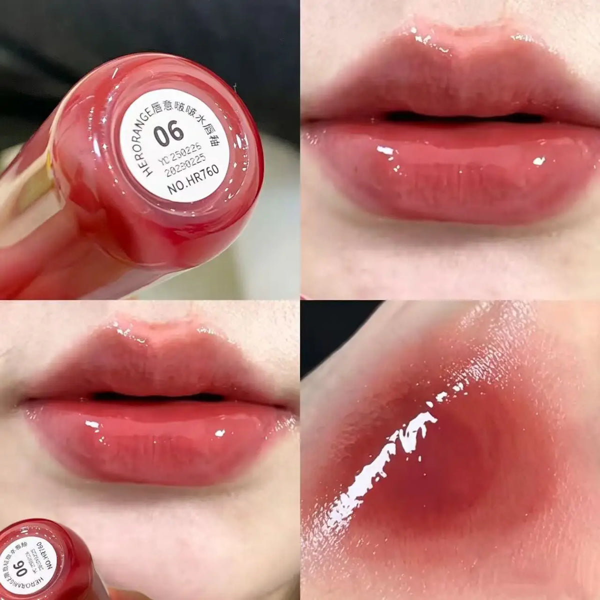 Herorange Watery Mirror Lip Gloss, Moisturizing and Hydrating Texture, Creates Plump and Juicy Lips Highly Pigmented Brightening Skincare