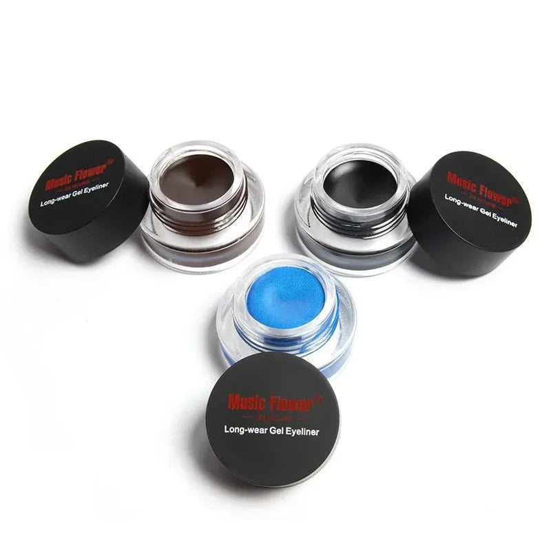 Hot Sale Purple Black Blue Brown Eyeliner Gel Water-proof And Smudge-proof Cosmetics Set Eye Liner Kit in Eye Makeup M1009