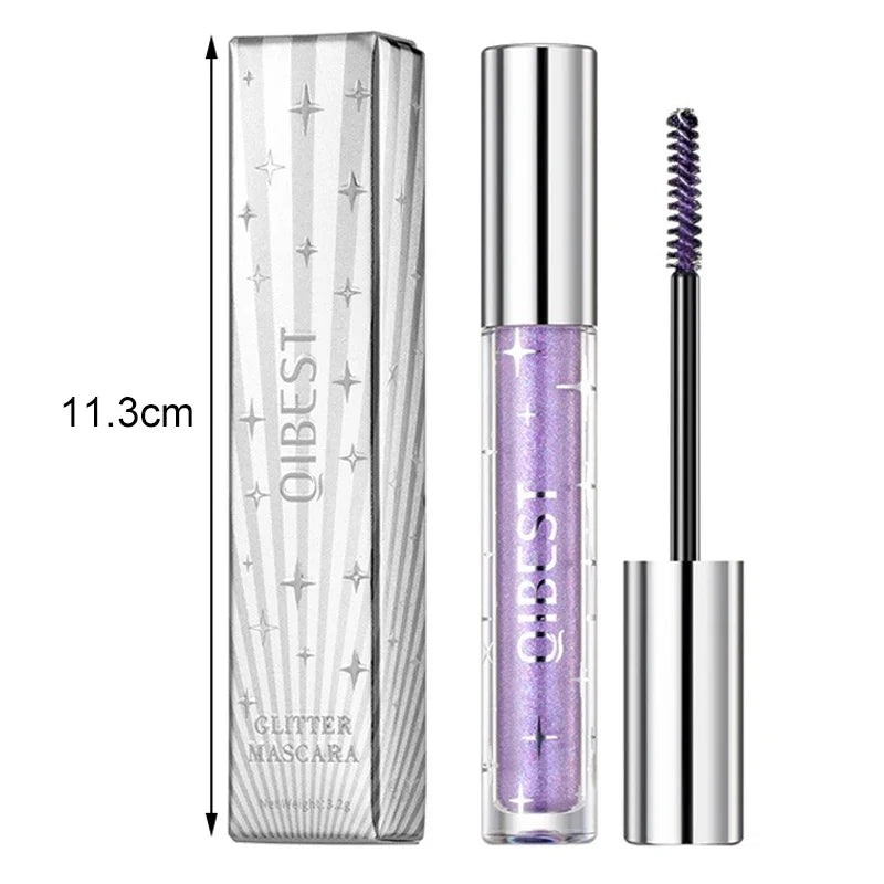 Diamond Glitter Mascara Sliver Gold Purple Galaxy Sequins Eyelashes Quick Dry Lasting Waterproof Curling Thick Shiny Eyelash