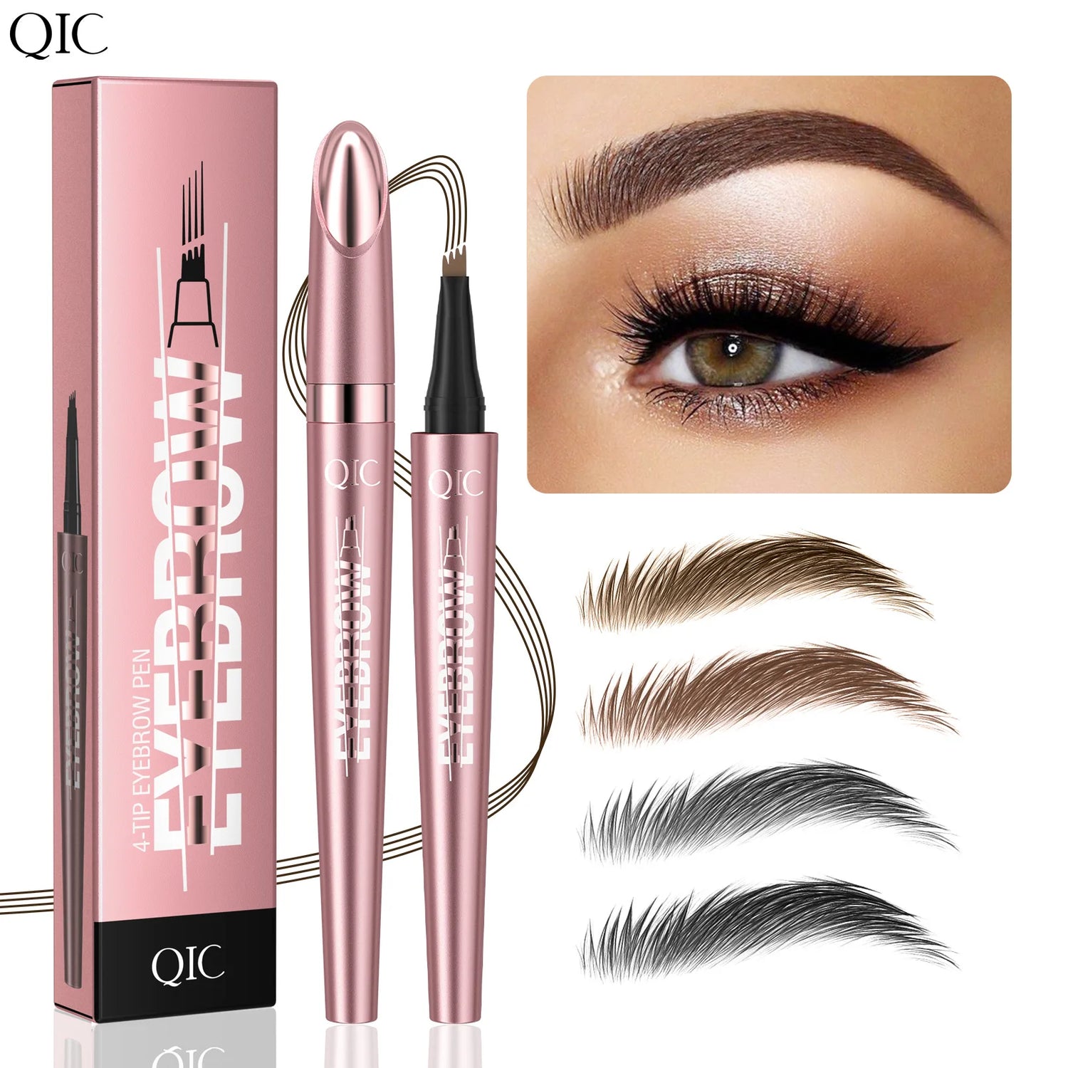 4 fork microblading eyebrow pencil waterproof eyebrow pencil natural long-lasting eyebrow makeup 6 colors