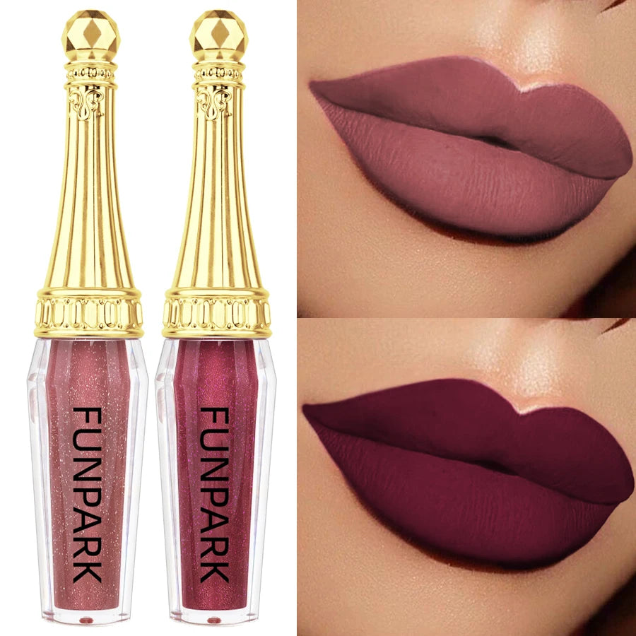 10 Colors Metallic Lip Gloss Long Lasting Liquid Lipstick Pearl Glitter High Pigment Lip Tint Korean Makeup Gifts Lip Oil Cosmet