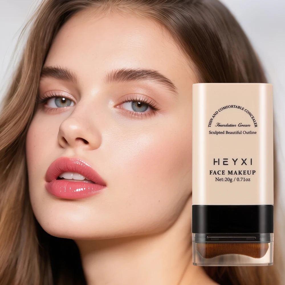 Foundation make-up stick, moisturizing without drying, long-lasting makeup, thin and comfortable, creating a natural look