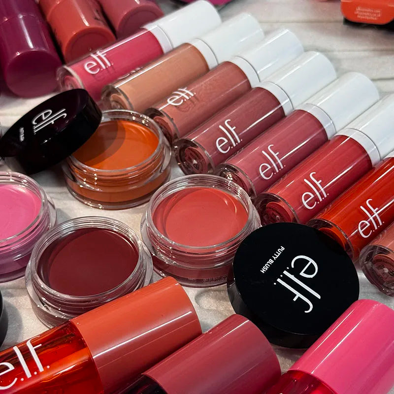 New Elf dual-use Liquid Blush Lip Gloss Sheer Tone Smooth Texture Nice Glow for Lip Cheek Non-sticky Natural Facial Daily Makeup
