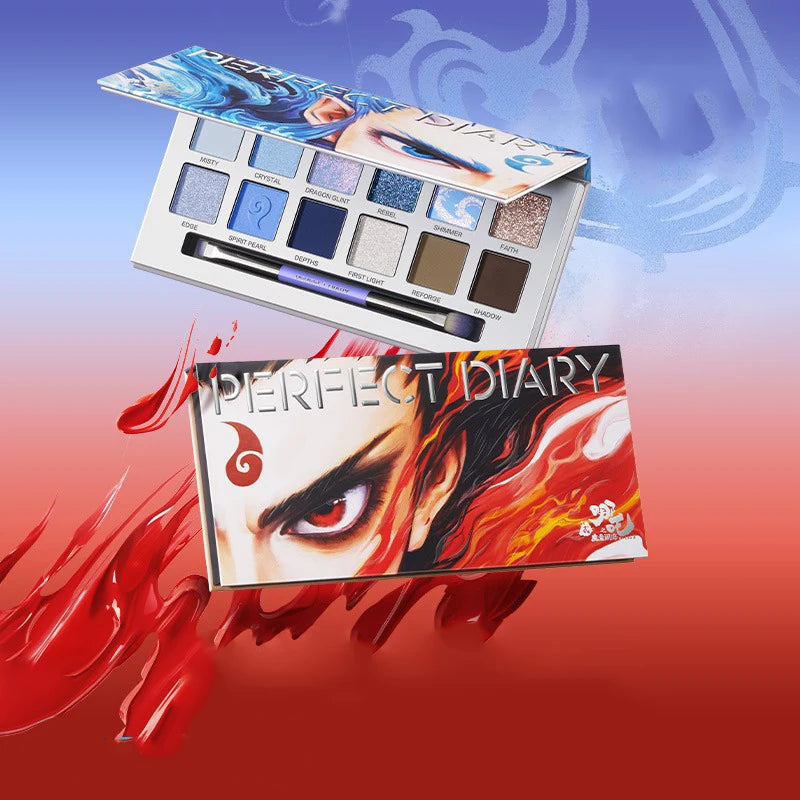 Perfectdiary Makeup 12 Color Eye Shadow Plate Set Eyeshadow Palette Matte Shimmer Pigment Waterproof Shadows With Brush