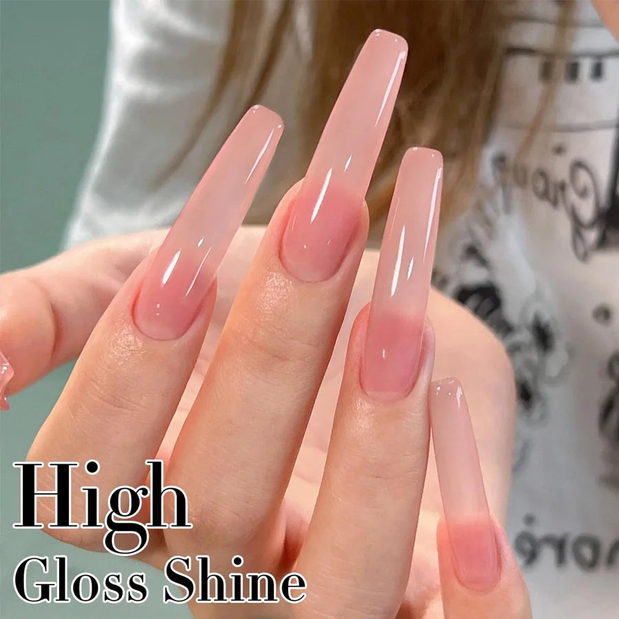 10ml Translucent Gel Polish Sheer Neutral Natural Light Milky Same Color Same Bottle 10ML Jelly Nail Polish Nail Art DIY at Home