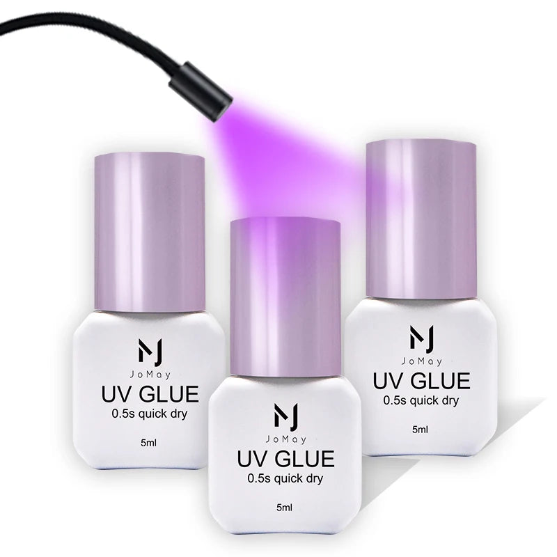 Super Fast Speed Up 0.5s UV Lash Glue UV Light Fast Curing For Eyelash Extension Supplies Transparent Adhesive