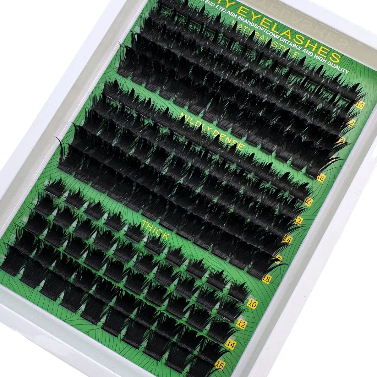 Spikes Lash Cluster 160D 200D 300D Thick Spiky Individuals Lashes 10-18mm Mega Wispy Eyelash Extension Fluff D Curly DIY at Home