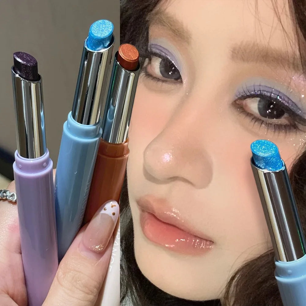 Luminous Glitter Eyeshadow Pen Sparkling Crystal Shimmering Water Glossy Jelly Highlighter Stick Brightens Facial Cosmetics