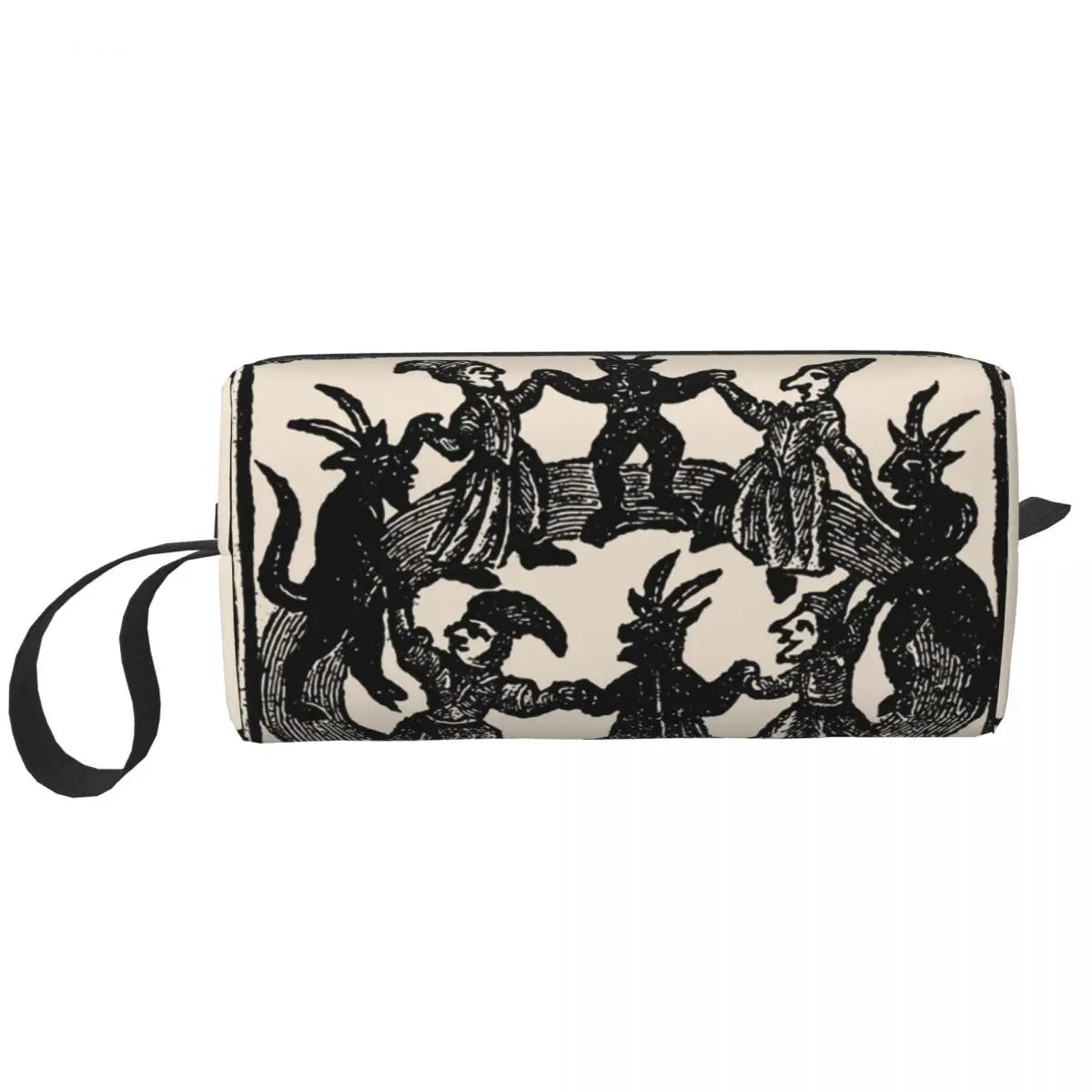 Custom Fashion Witches Circle Dance Travel Toiletry Bag for Women Cosmetic Makeup Bag Beauty Storage Dopp Kit