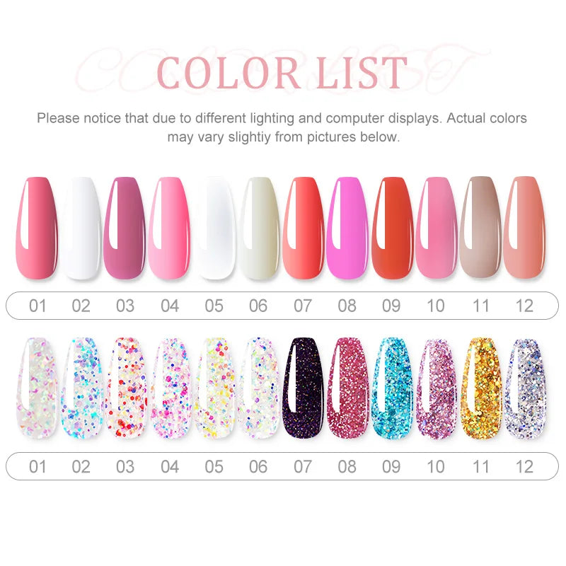 LIMEGIRL Nail Extension UV Gel Set For Finger French Quick Extension Gel Soak Off Nail Art DIY Manicure Gel Varnish Nail Kits