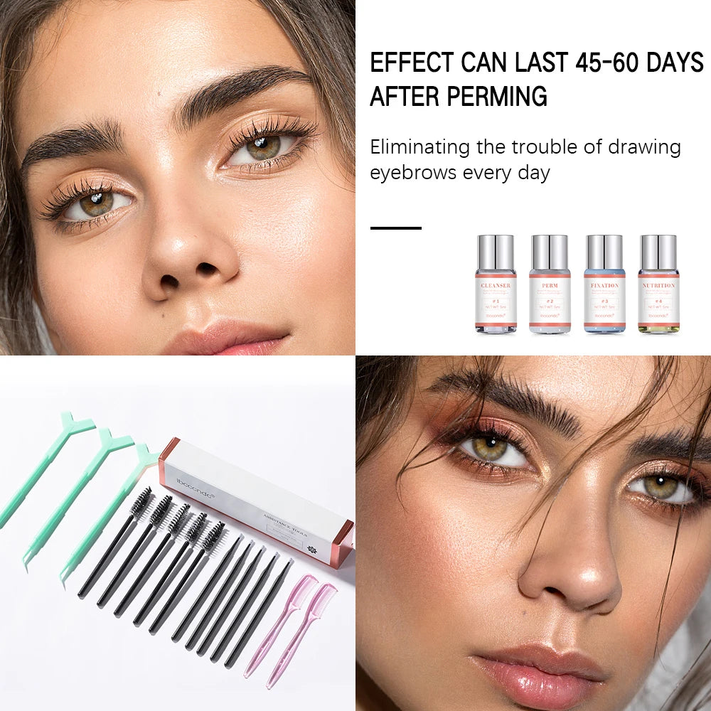 2 in 1 Set Eyebrow Lamination and Eyebrow Tinting Kit, Eyebrow Lifting Kit with Tint and Plastic Wrap
