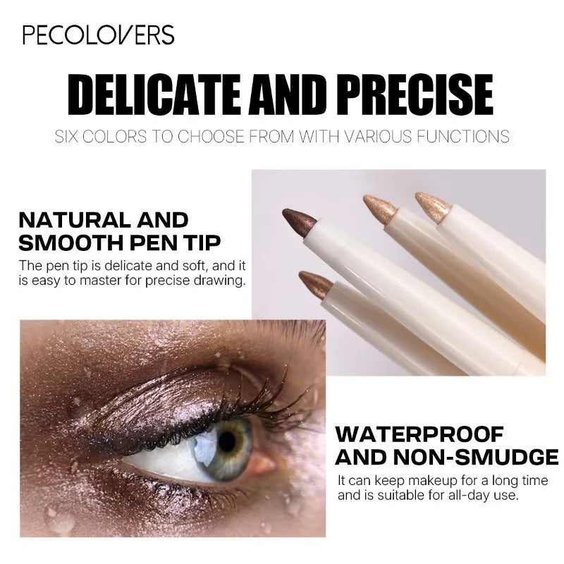 6-color Eye Pen, Highlighter Pen To Brighten The Eyes, Waterproof and Sweat-proof, Highlight Eye Shadow, Eye Cosmetics