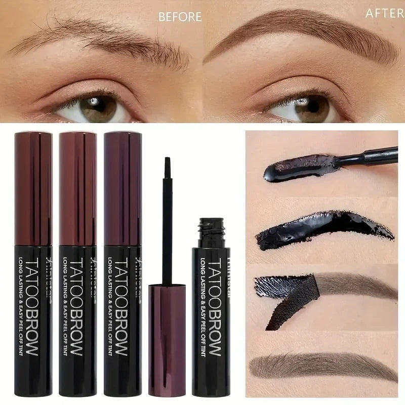 1PC Semi-Permanent Tattoo Peel off Eyebrow Gel Tint Waterproof Transfer-Proof for Fuller Defined Brows Makeup
