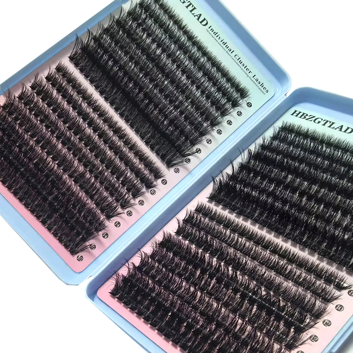 HBZGTLAD 32rows Fluffy Thick Eyelash Clusters  Wispy Individual Lashes 30D-100D Mix Eyelash Extensions False Eyelashes