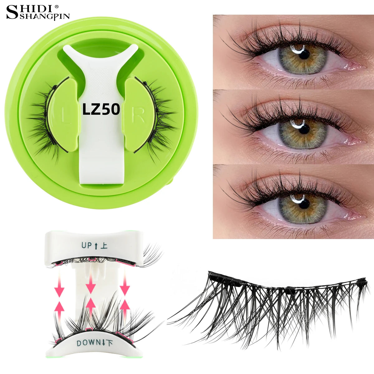 No Glue Magnetic Lashes Kit Reusable Natural Soft Faux Mink Magnet Band Fluffy False Eyelashes Makeup Tool магнитные ресницы