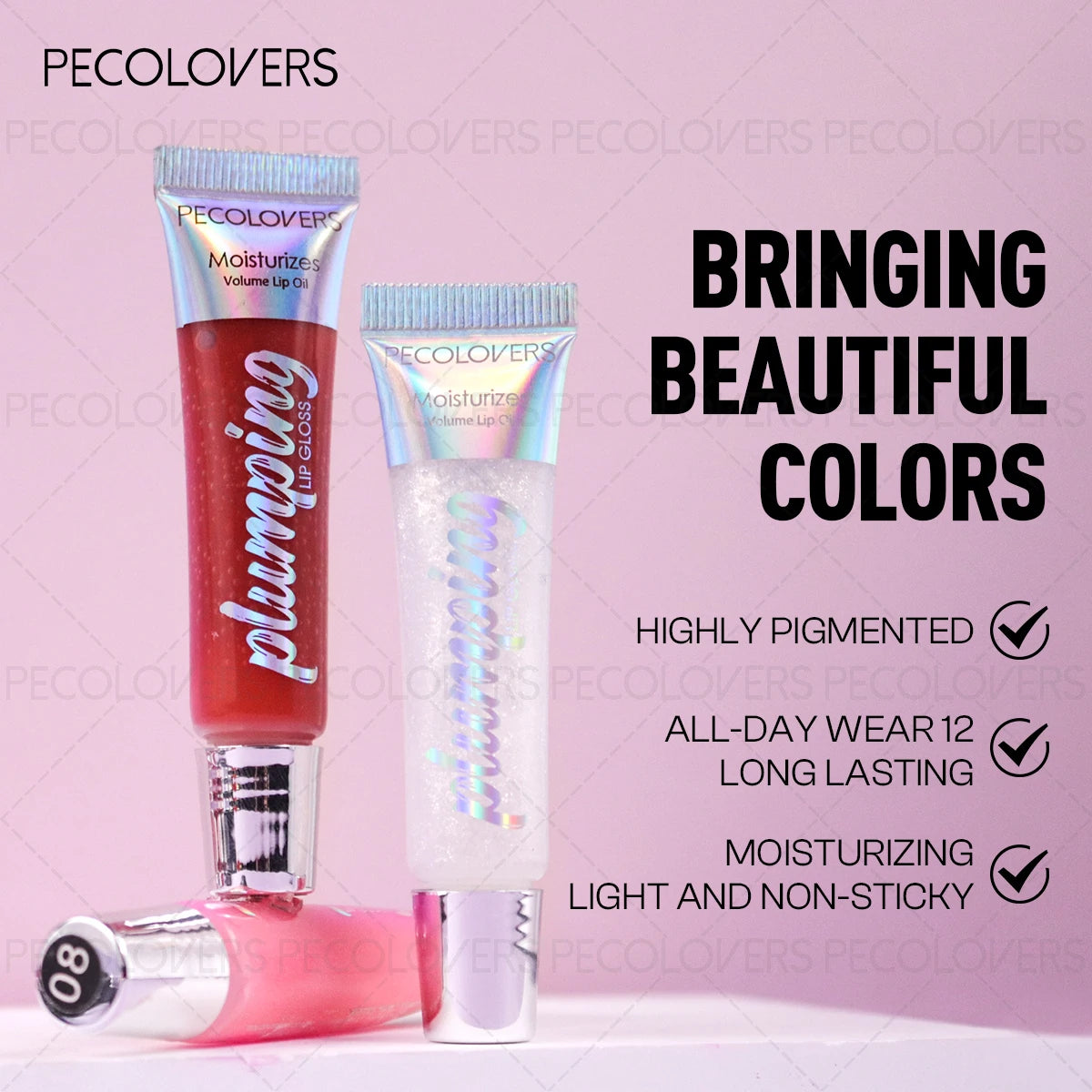 5PCS/Set Lip Gloss, Lip Oil, Waterproof and Long Lasting, Nourishing, Non-stick Cup, Liquid Lipstick, Creates A Charming Makeup