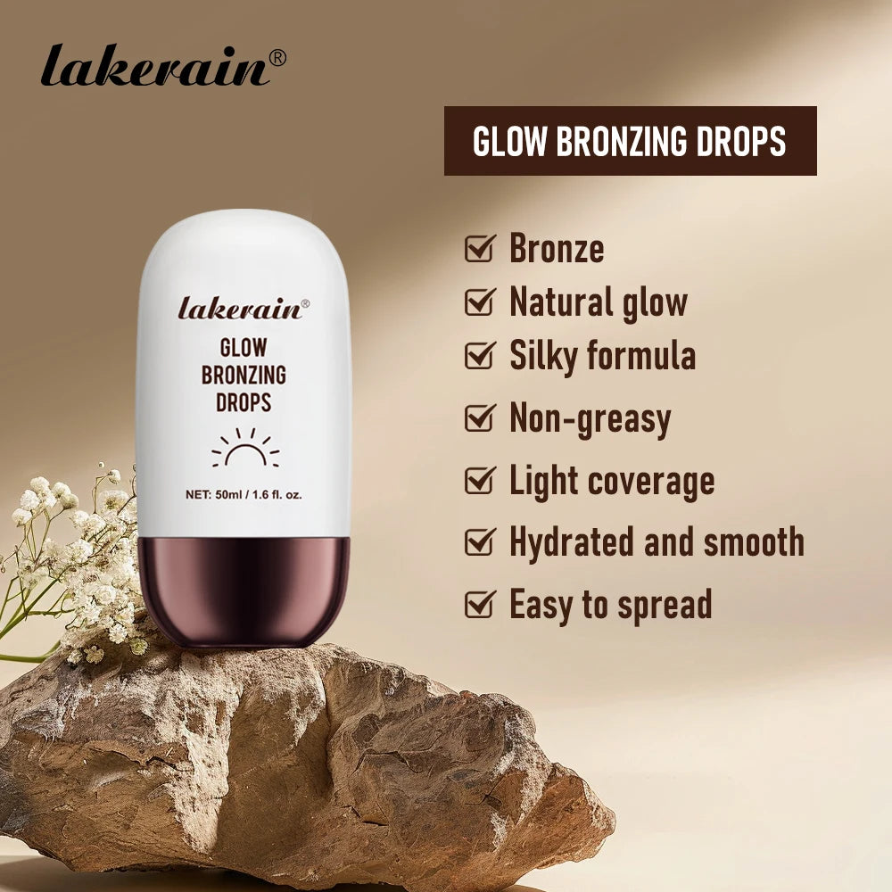 Lakerain Glow Bronzing Drops Face Peptide Serums Liquid Bronzer Cream Hydrating Makeup For An Everyday Radiant Glow Summer Glow