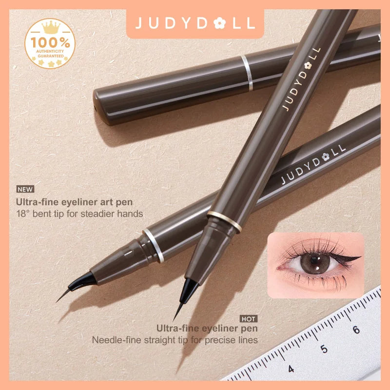 Judydoll Precision Liquid Eyeliner Pen, Ultra-Fine Tip, Waterproof, Smudge-Proof, 24-Hour Long-Lasting, Perfect for Lash Line